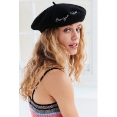 NEW Urban Outfitters Bonjour Baby Beret Hat In Black  eb-22108648